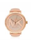 MK2957 Addyson Leather Strap Watch Rose Gold