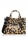 CZ099 Leopard Cargo 20 Tote Black Multi