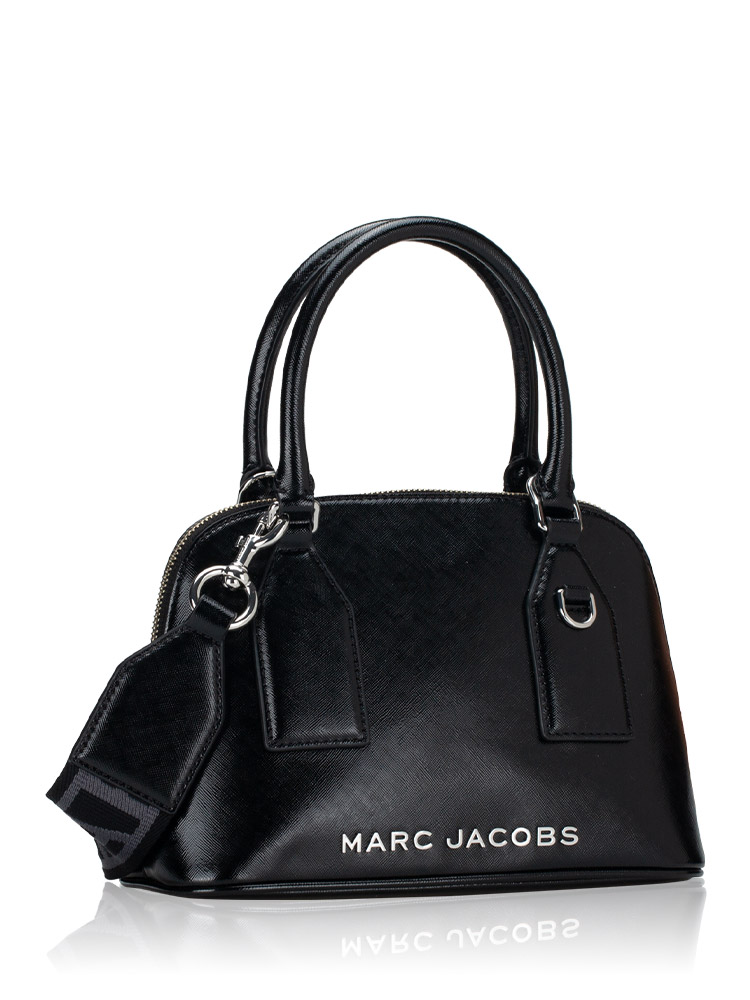 4S4HSC003H02 Small Dome Satchel Crossbody Bag Black