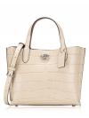 C8632 Embossed Croco Willow 24 Tote Ivory
