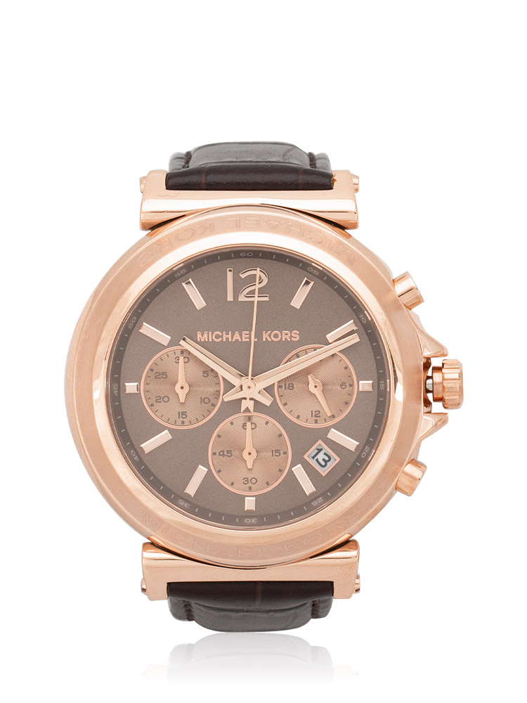 MK7497 Maren Chronograph Watch Brown Rose Gold