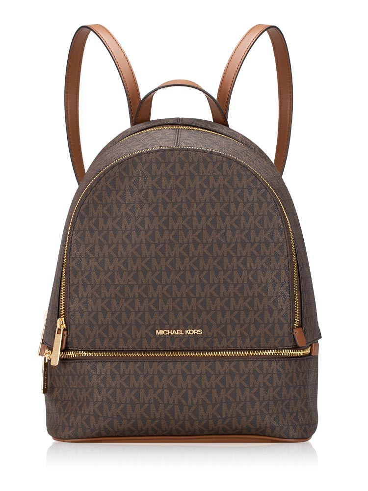 Signature Rhea Medium Zip Backpack Brown