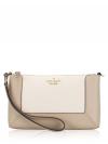 Lena Leather Colorblock Convertible Wristlet Light Sand