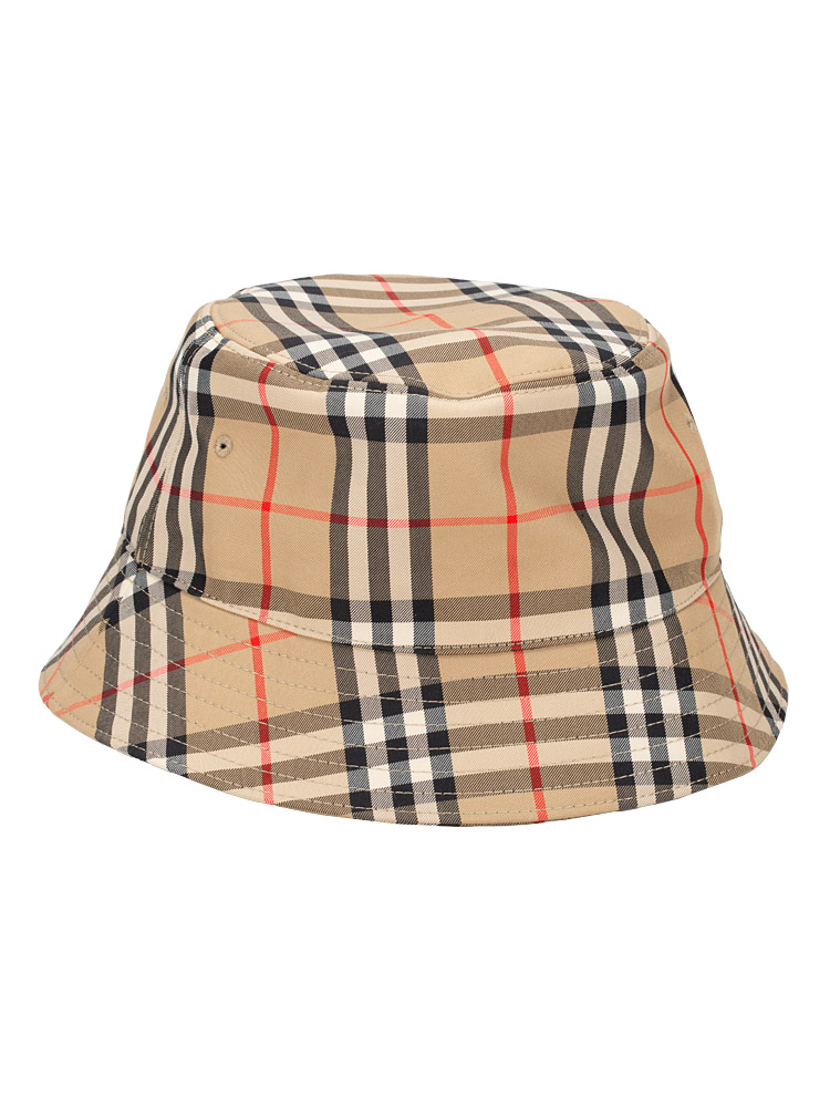 Cotton Vintage Check Bucket Hat Archive Beige Sz L