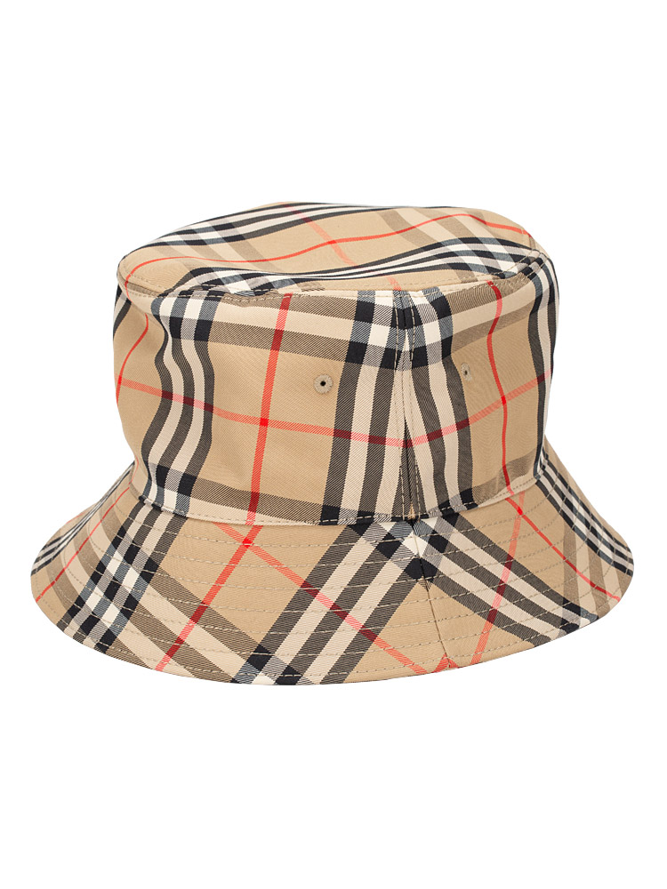Cotton Vintage Check Bucket Hat Archive Beige Sz L