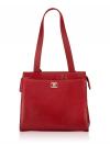 Vintage Caviar CC Lock Tote Red