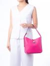 Lyra Leather Small Bucket Bag Dragonfruit