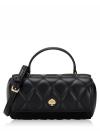 Heart Barrel Quilted Crossbody Black