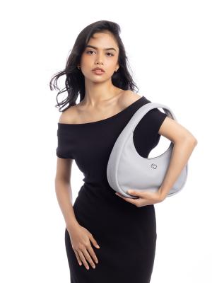 Kayla Crescent Shoulder Bag Mountain Grey