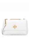 Kira Diamond Quilt Small Convertible Shoulder Bag Blanc