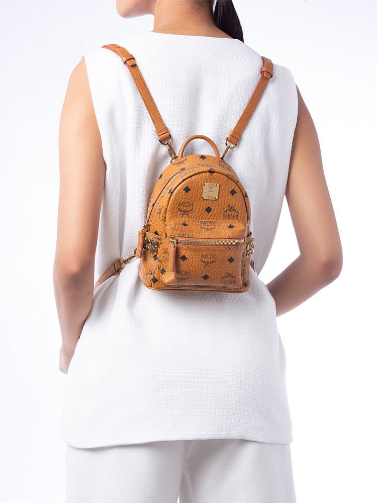 Visetos Side Stud X-Mini Bebe Boo Backpack Cognac