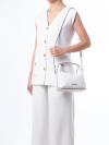 Ember Leather Small Messenger Optic White
