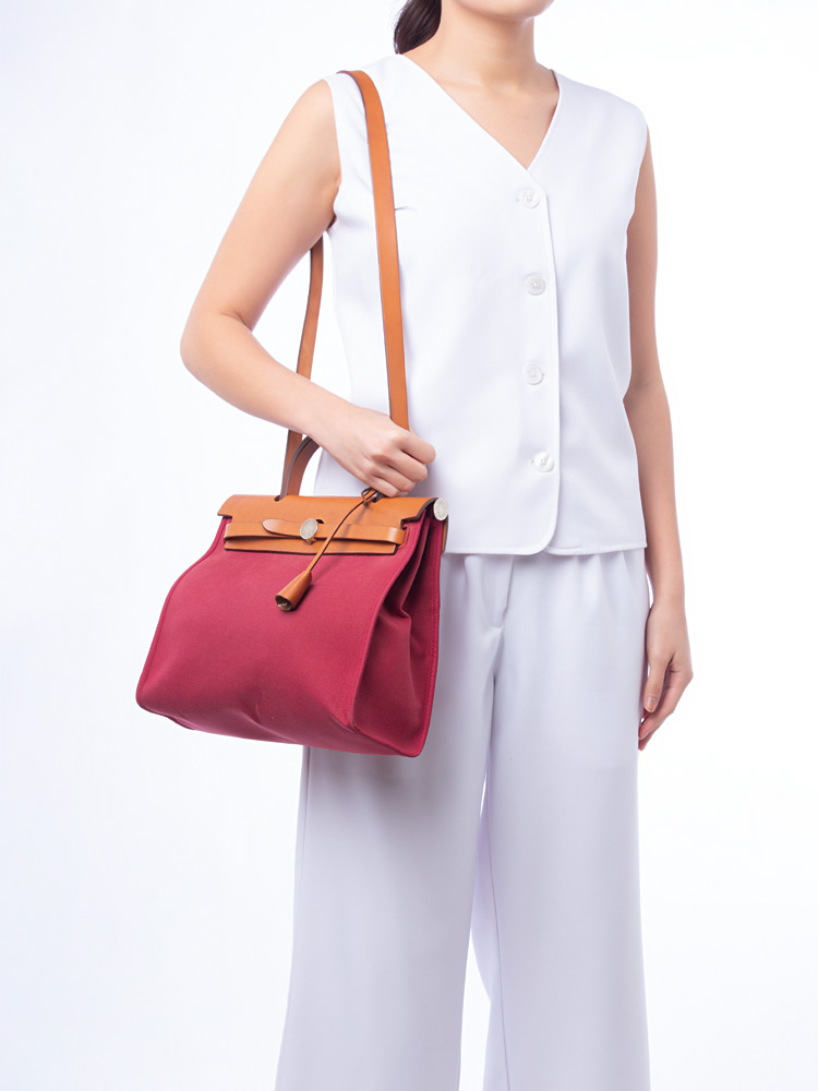 Vache Hunter Toile Herbag Zip 31 PM Ruby