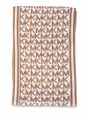 Signature Jacquard Beanie and Scarf Gift Set Camel Cream