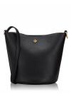Blake Leather Bucket Bag Black