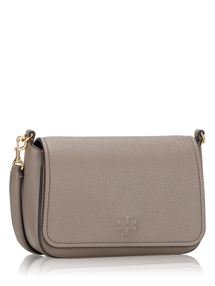 Thea Flap Crossbody Gray Heron