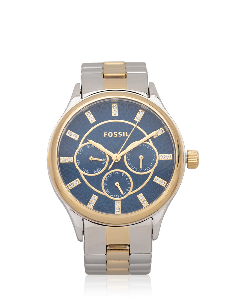 BQ3913 Modern Sophisticate Multifunction Two Tone Stainless Watch Gold Silver
