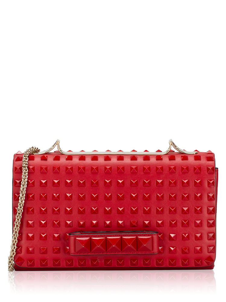 Nappa Allover Stud Va Va Voom Shoulder Bag Rosso