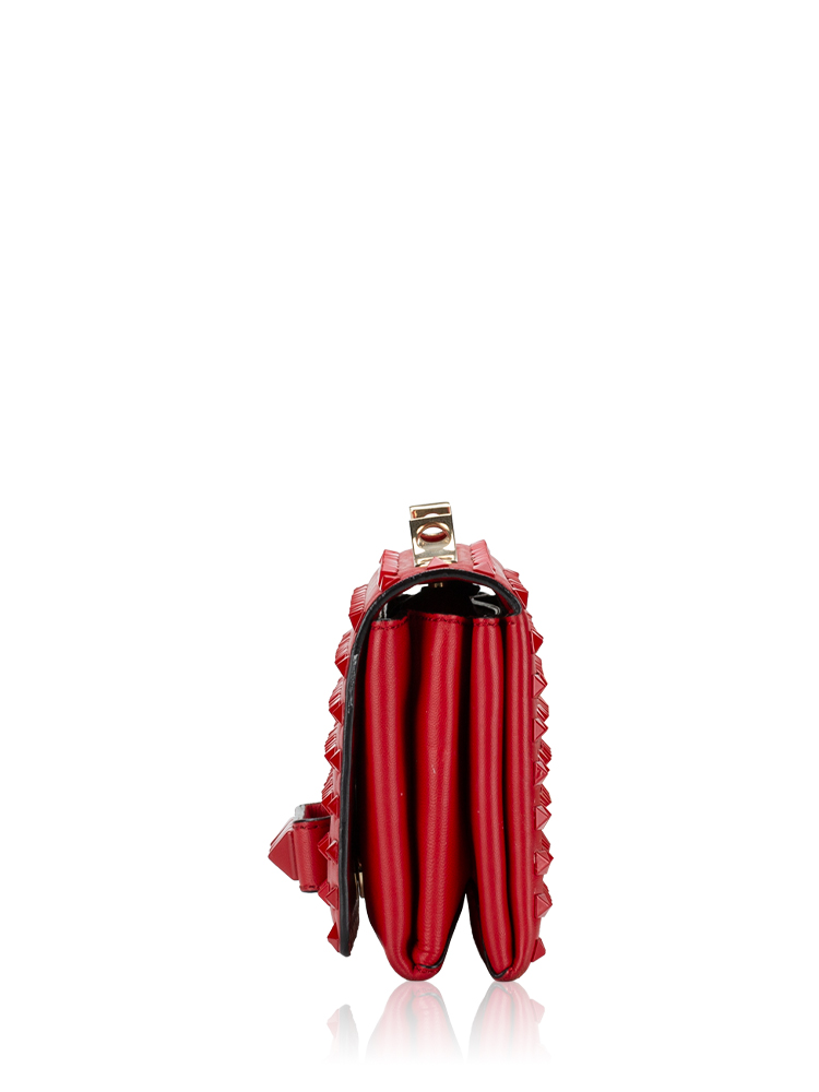 Nappa Allover Stud Va Va Voom Shoulder Bag Rosso