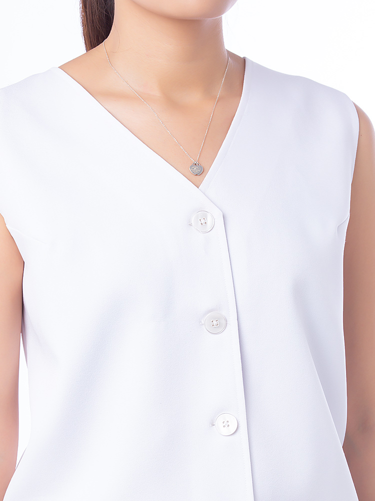 Sterling Silver Return to Tiffany Mini Double Heart Tag Pendant Necklace