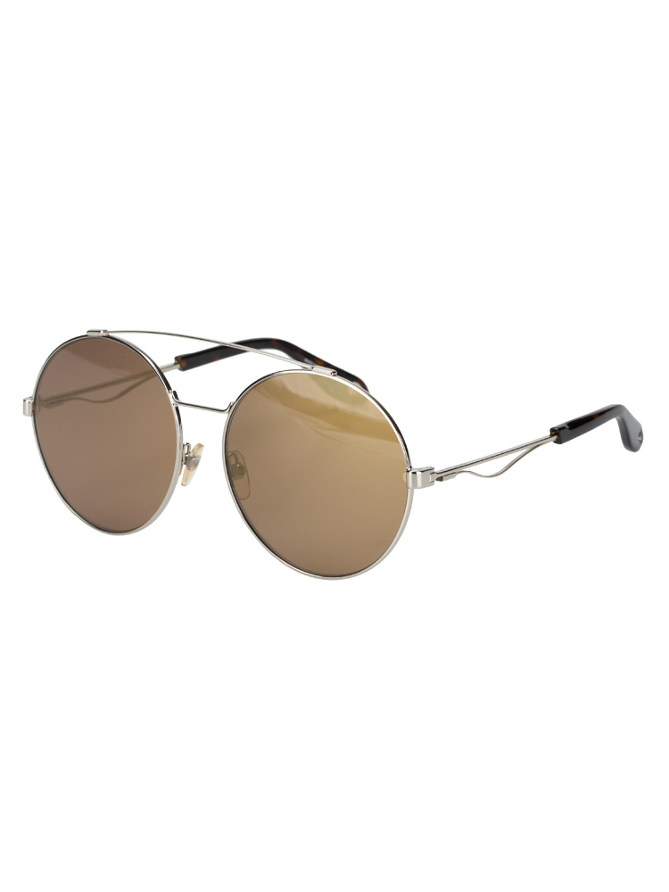 GV7048/S Metal Round Sunglasses Gold Havana
