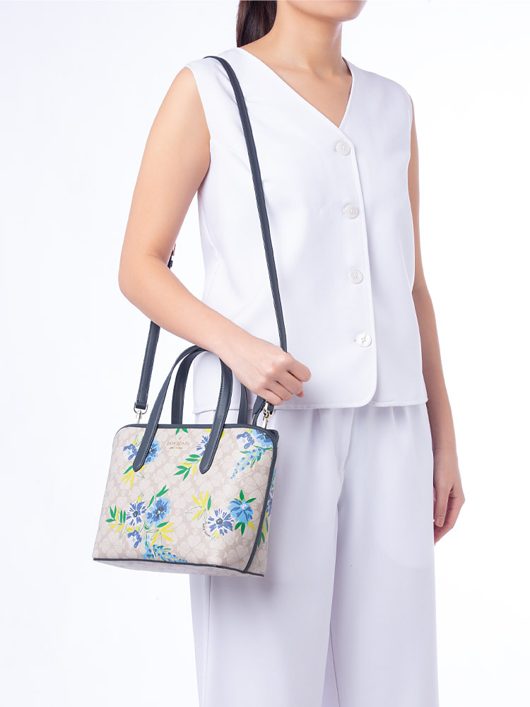 Flower Spade Floral Small Tote Blazer Blue