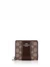 CU991 Signature Jacquard Snap Wallet Oak Maple 