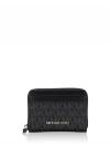 Signature Jet Set Travel Medium Zip Card Case Black