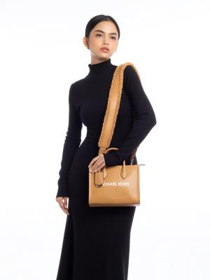 Mirella Leather Small Shopper Crossbody Deer