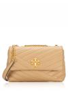 Kira Chevron Small Convertible Shoulder Bag Desert Dune
