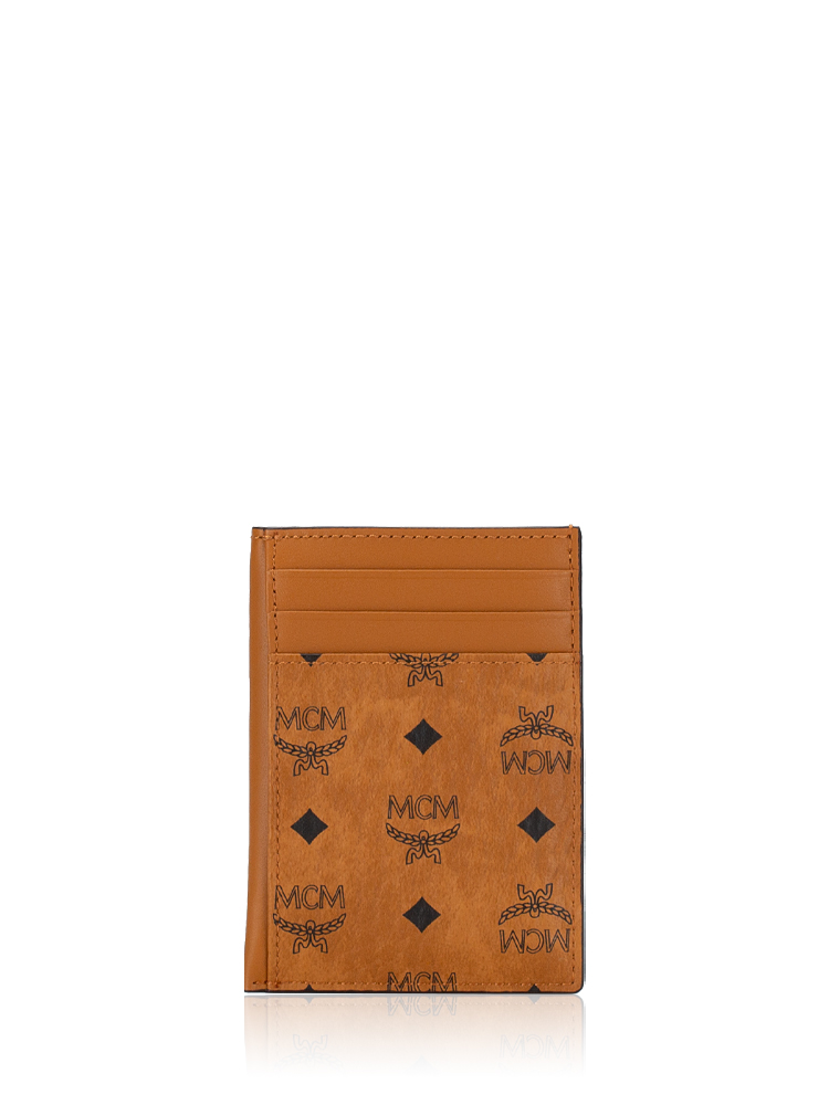 Visetos Money Clip Card Case Cognac