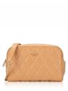 Carey Smooth Quilted Leather Mini Camera Bag Tiramisu