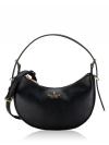 Madison Saffiano Crescent Shoulder Bag Black