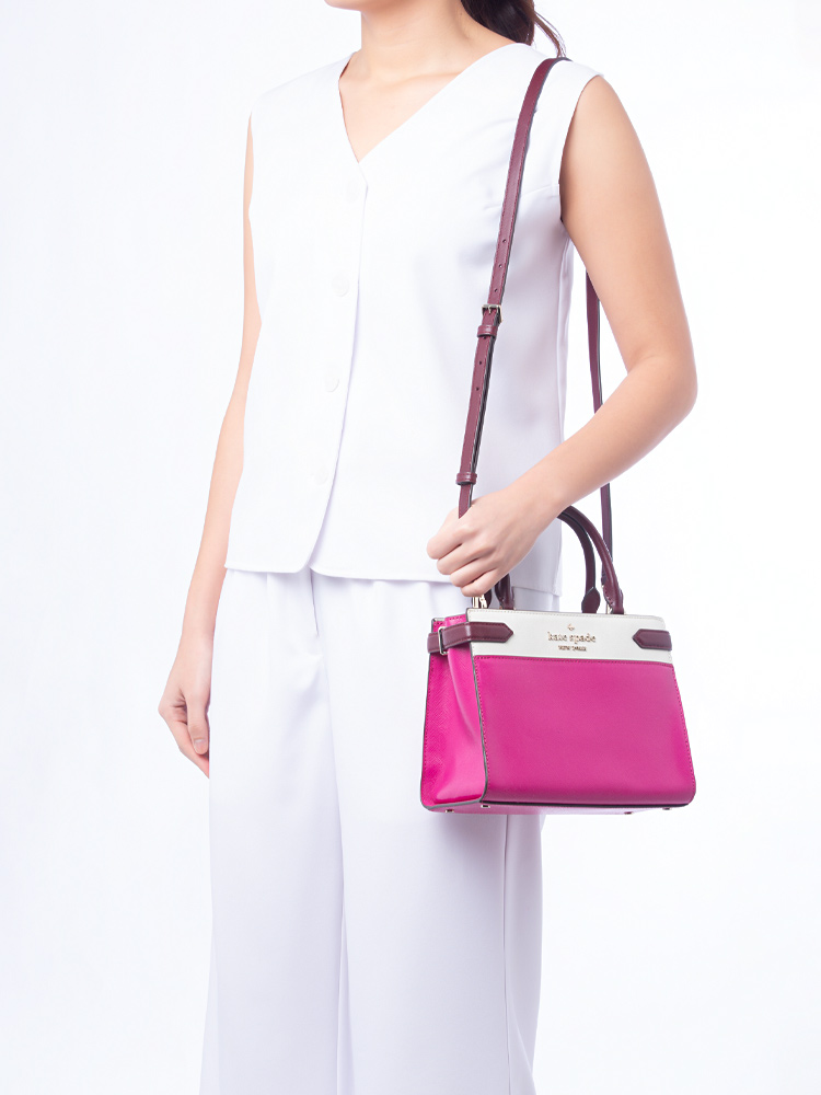 Staci Colorblock Small Satchel Pink Multi