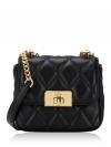 Carey Quilted Micro Crossbody Black
