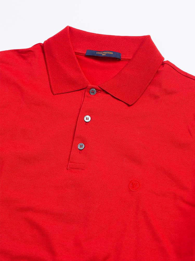 Men Classic Short Sleeve Pique Polo Red Sz XL