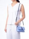Knott Colorblocked Flap Chain Crossbody Genie Blue