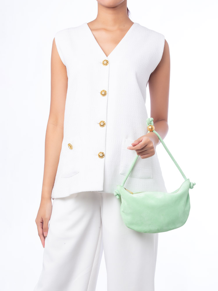 Suede Turn Small Pouch Wasabi