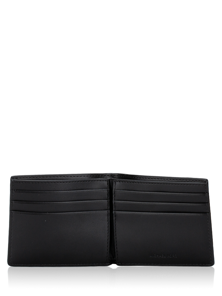 Men Signature Slim Billfold Wallet With Key Fob Gift Set Black