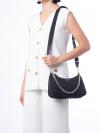 Spade Flower Quilted Convertible Crossbody Black