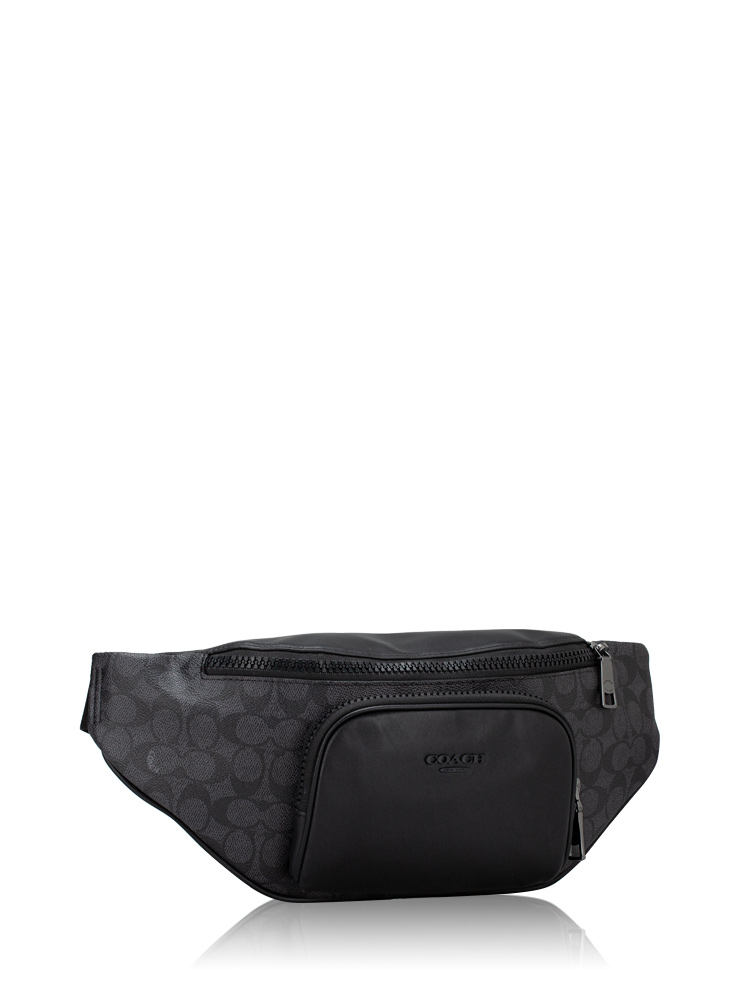 Men CT714 Signature Racer Belt Bag Charcoal Black