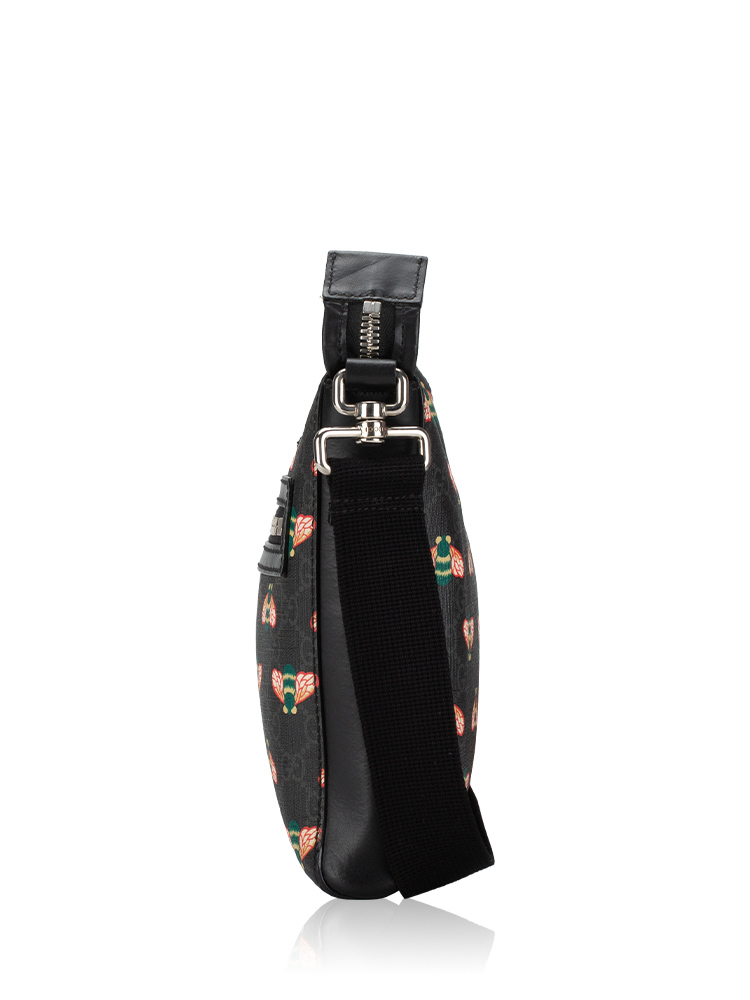 GG Supreme Bee Web Messenger Black Multicolor
