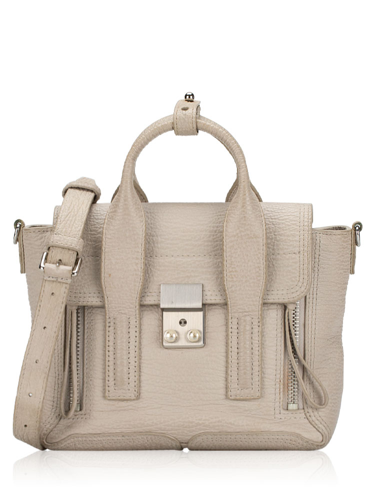 3.1 Textured Calfskin Mini Pashli Satchel Feather