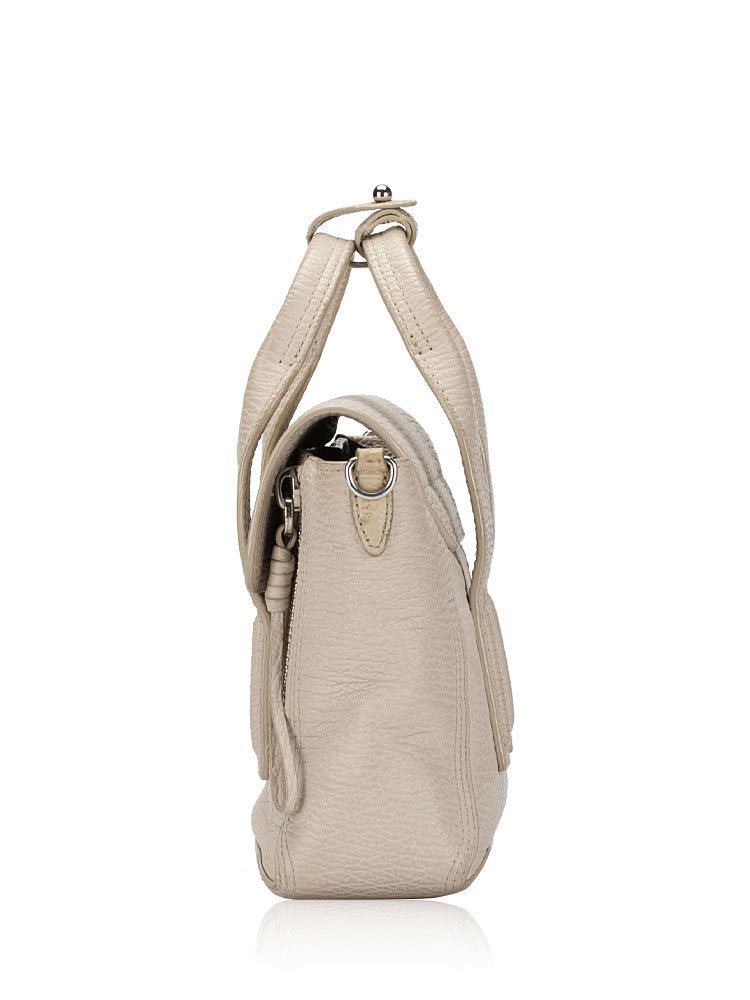 3.1 Textured Calfskin Mini Pashli Satchel Feather