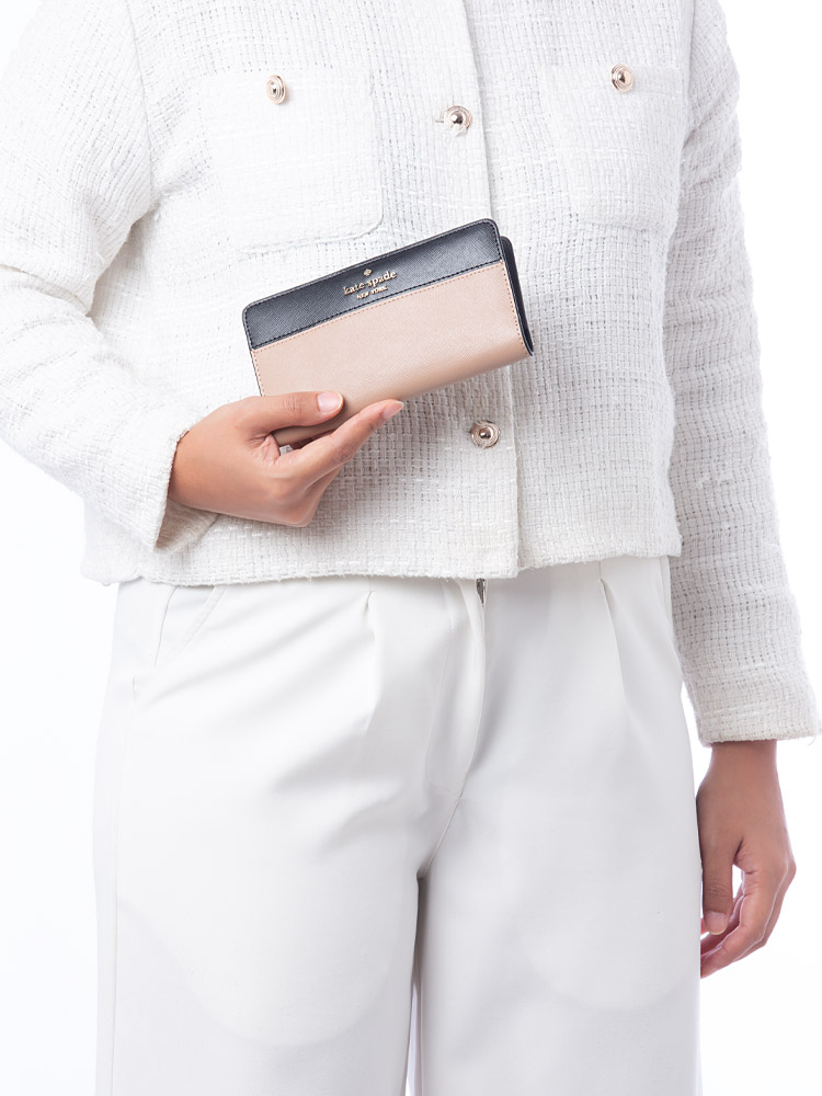Madison Colorblock Slim Bifold Wallet Toasted Hazelnut Multi