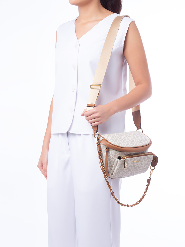 Signature Slater Medium Sling Pack Chain Messenger Vanilla Acorn