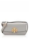 Eleanor Spazzolato Small Leather East West Shoulder Bag Bay Gray