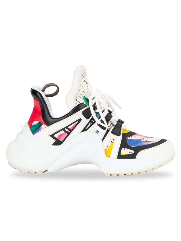 Monogram Flower  LV Archlight Sneakers White Multicolor Sz 36.5
