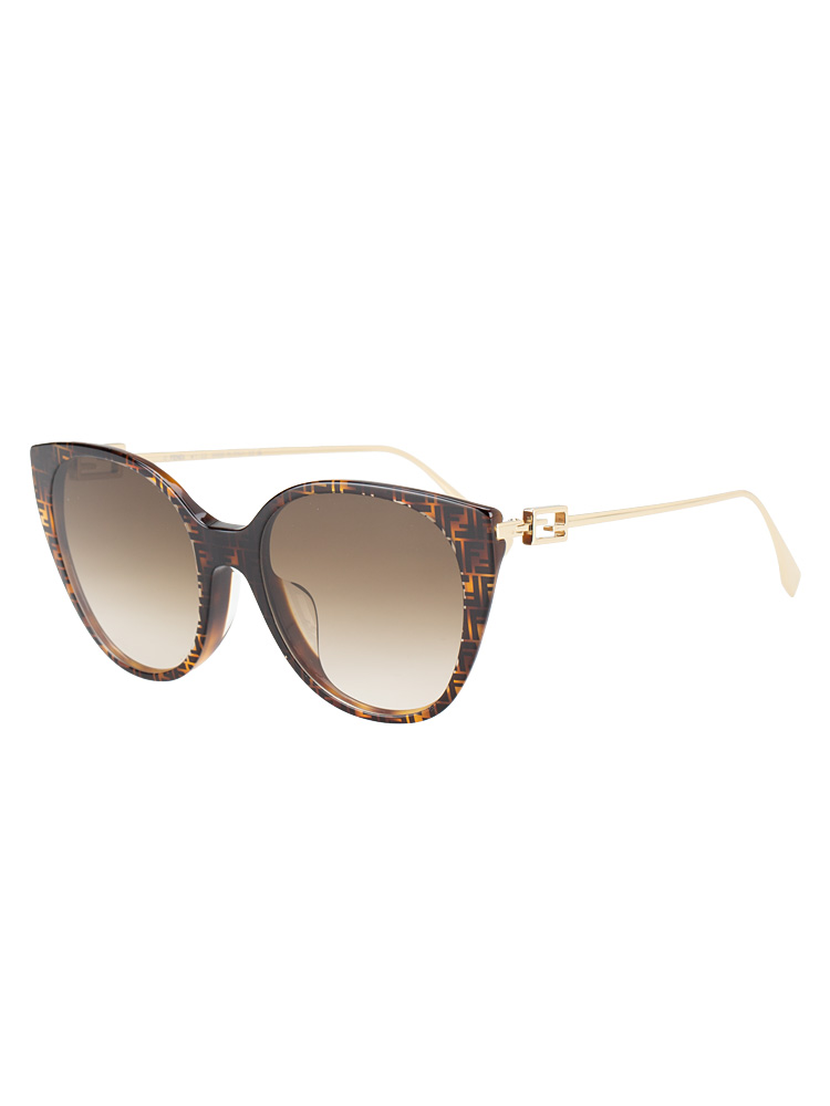 FE40047F FF Cat Eye Sunglasses Havana