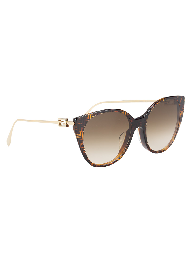 FE40047F FF Cat Eye Sunglasses Havana
